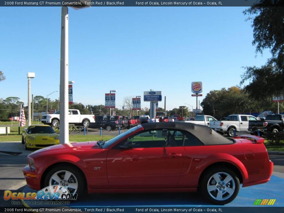 2008 Ford Mustang GT Premium Convertible Torch Red / Black/Red Photo #6