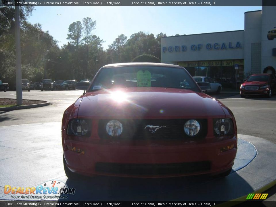 2008 Ford Mustang GT Premium Convertible Torch Red / Black/Red Photo #8