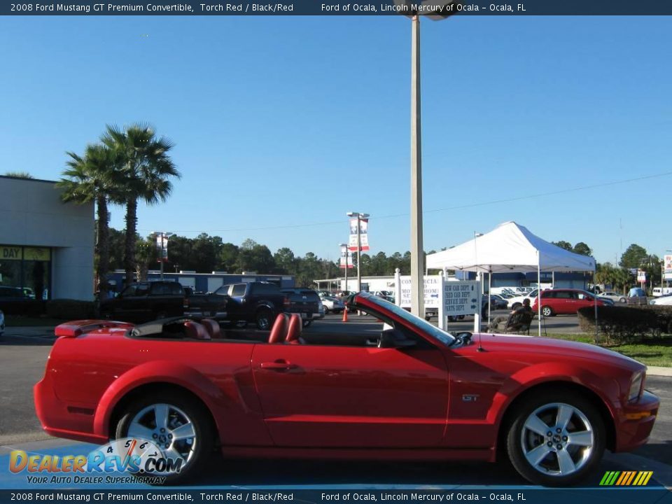 2008 Ford Mustang GT Premium Convertible Torch Red / Black/Red Photo #14
