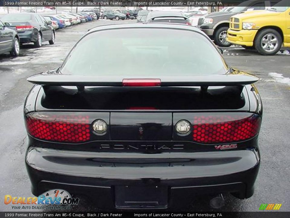 1999 Pontiac Firebird Trans Am WS-6 Coupe Black / Dark Pewter Photo #5
