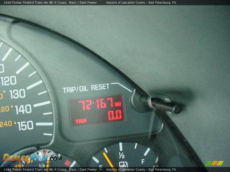 1999 Pontiac Firebird Trans Am WS-6 Coupe Black / Dark Pewter Photo #20