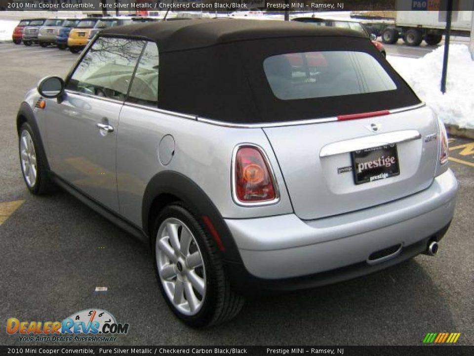 2010 Mini Cooper Convertible Pure Silver Metallic / Checkered Carbon Black/Black Photo #2