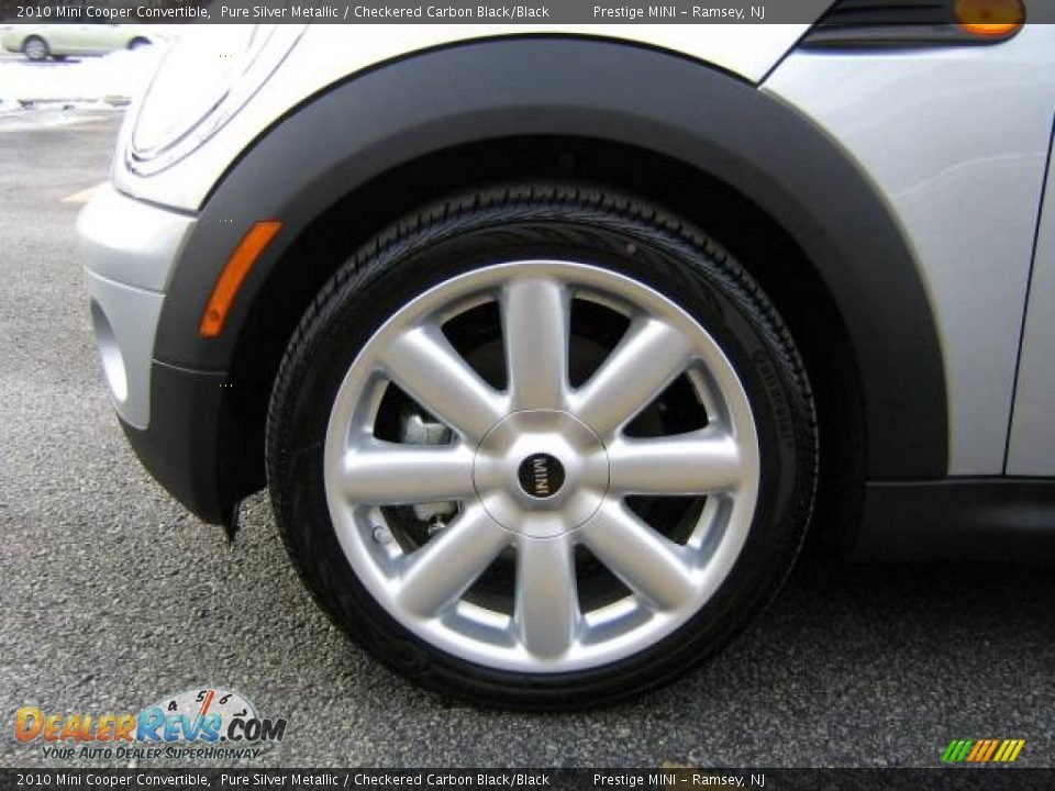2010 Mini Cooper Convertible Pure Silver Metallic / Checkered Carbon Black/Black Photo #4