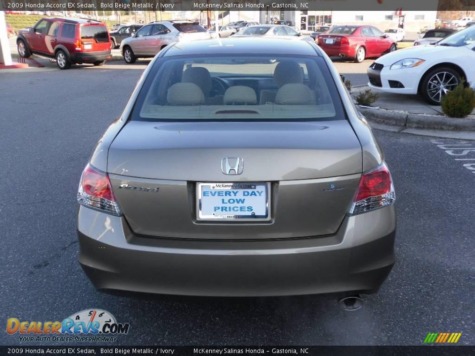 2009 Honda Accord EX Sedan Bold Beige Metallic / Ivory Photo #3