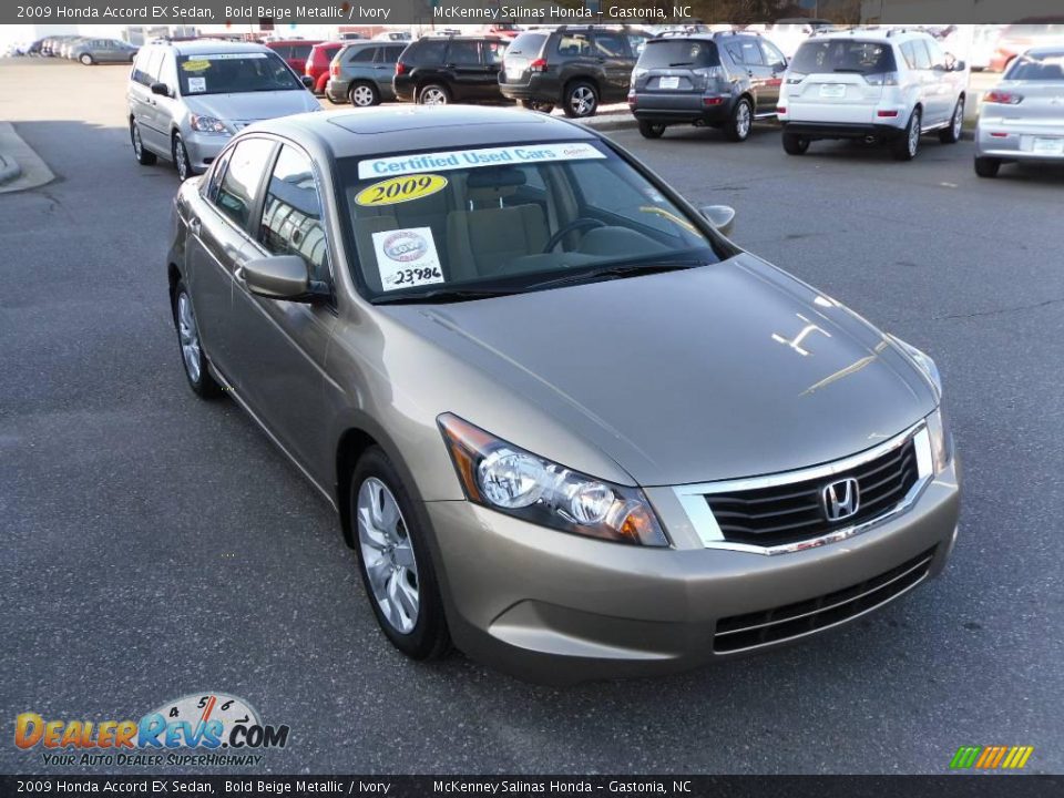 2009 Honda Accord EX Sedan Bold Beige Metallic / Ivory Photo #5