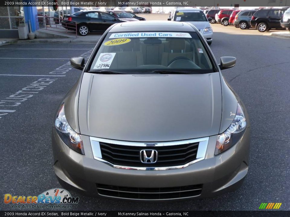 2009 Honda Accord EX Sedan Bold Beige Metallic / Ivory Photo #6