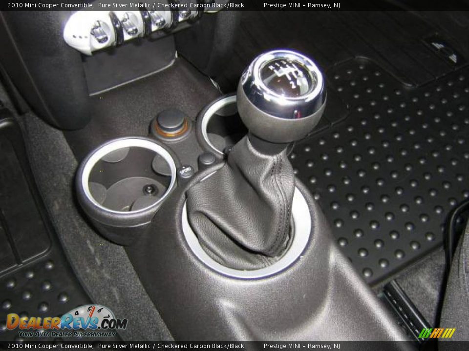 2010 Mini Cooper Convertible Pure Silver Metallic / Checkered Carbon Black/Black Photo #10