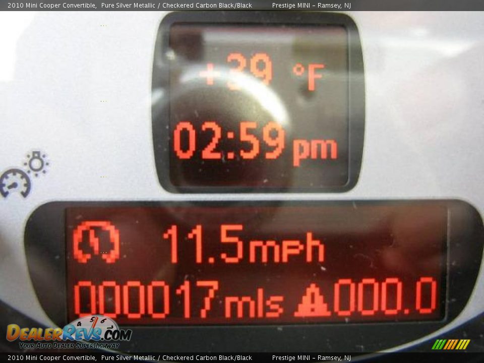 2010 Mini Cooper Convertible Pure Silver Metallic / Checkered Carbon Black/Black Photo #11