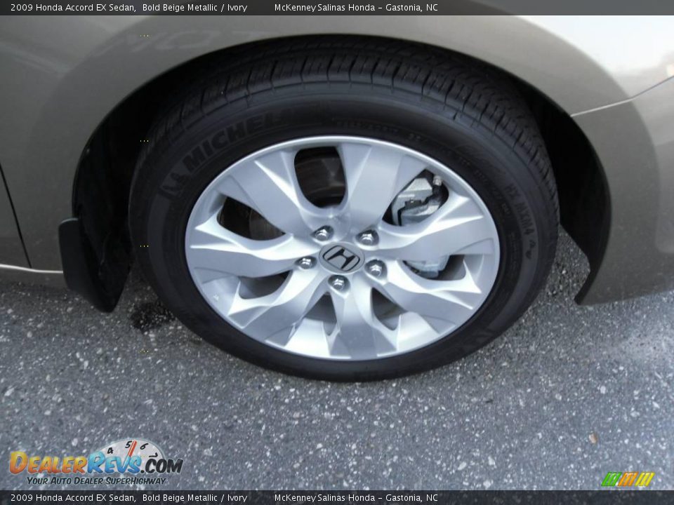 2009 Honda Accord EX Sedan Bold Beige Metallic / Ivory Photo #17