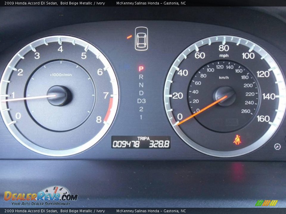 2009 Honda Accord EX Sedan Bold Beige Metallic / Ivory Photo #26