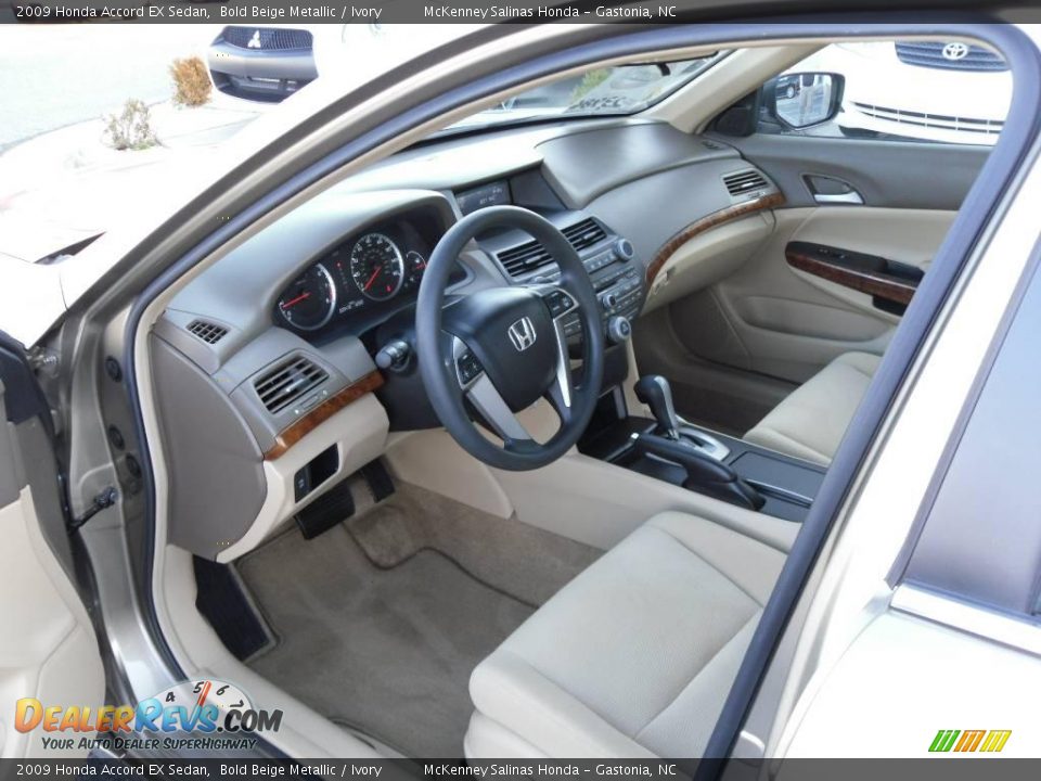 2009 Honda Accord EX Sedan Bold Beige Metallic / Ivory Photo #27