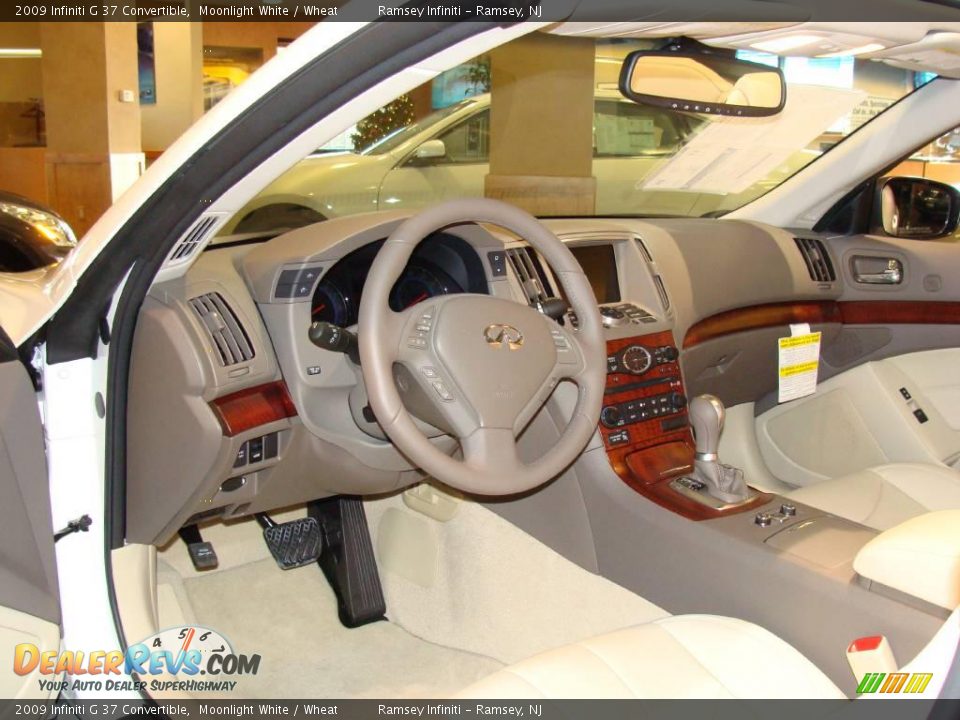 2009 Infiniti G 37 Convertible Moonlight White / Wheat Photo #12