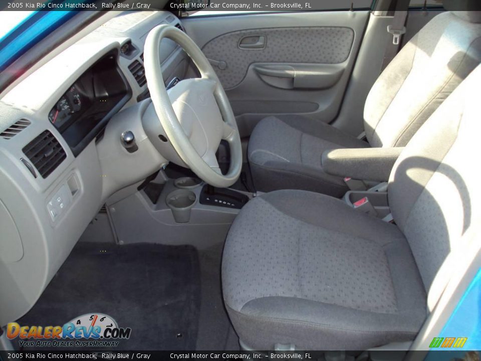 2005 Kia Rio Cinco Hatchback Rally Blue / Gray Photo #4