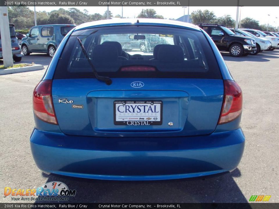 2005 Kia Rio Cinco Hatchback Rally Blue / Gray Photo #8