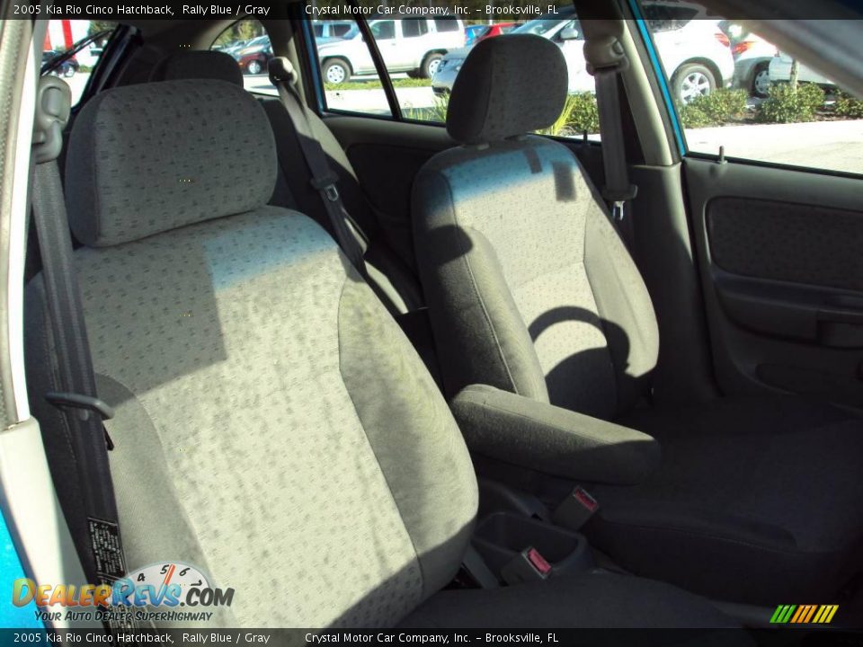 2005 Kia Rio Cinco Hatchback Rally Blue / Gray Photo #13