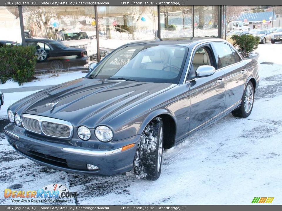 2007 Jaguar XJ XJ8 Slate Grey Metallic / Champagne/Mocha Photo #1
