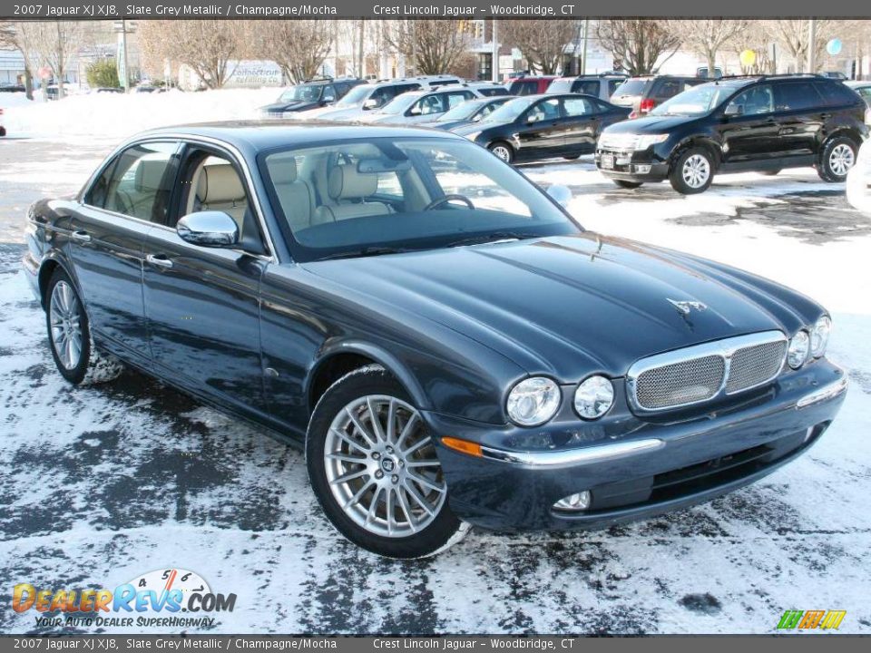 2007 Jaguar XJ XJ8 Slate Grey Metallic / Champagne/Mocha Photo #3