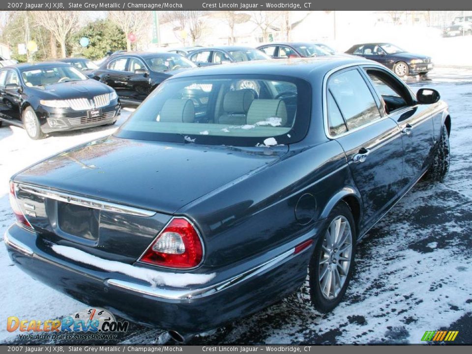 2007 Jaguar XJ XJ8 Slate Grey Metallic / Champagne/Mocha Photo #5