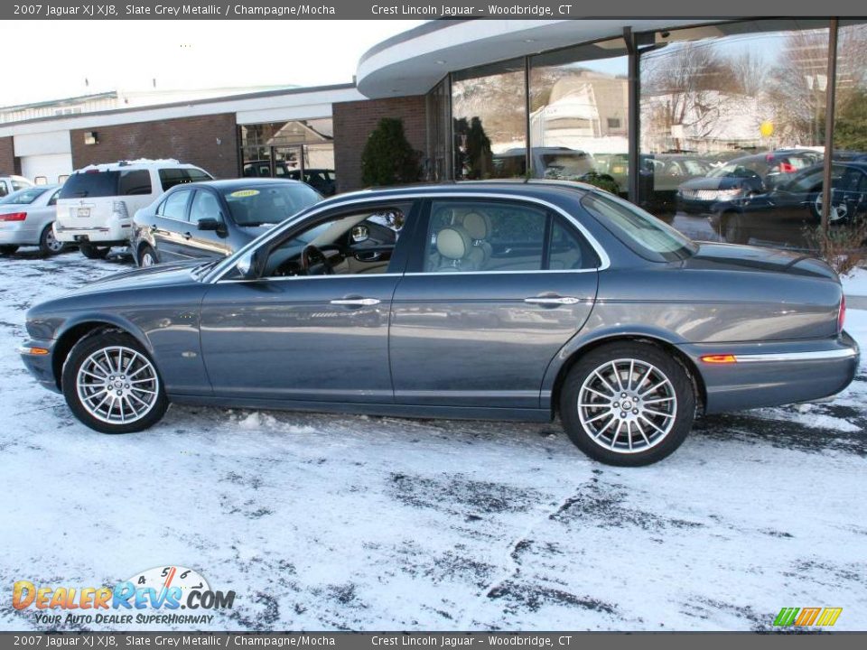 2007 Jaguar XJ XJ8 Slate Grey Metallic / Champagne/Mocha Photo #9