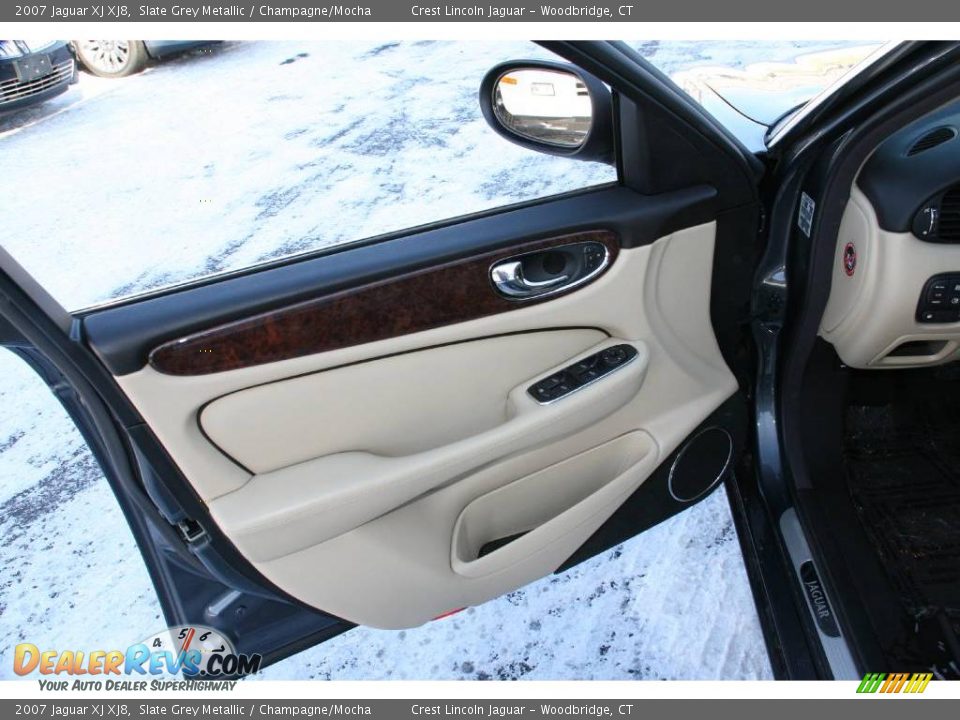 2007 Jaguar XJ XJ8 Slate Grey Metallic / Champagne/Mocha Photo #12
