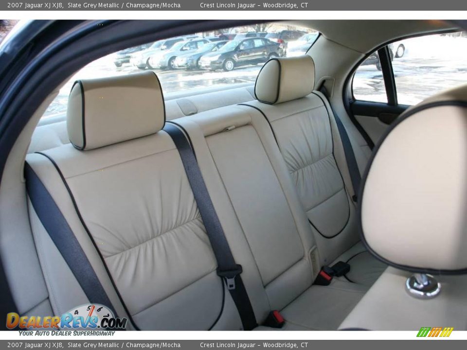 2007 Jaguar XJ XJ8 Slate Grey Metallic / Champagne/Mocha Photo #14