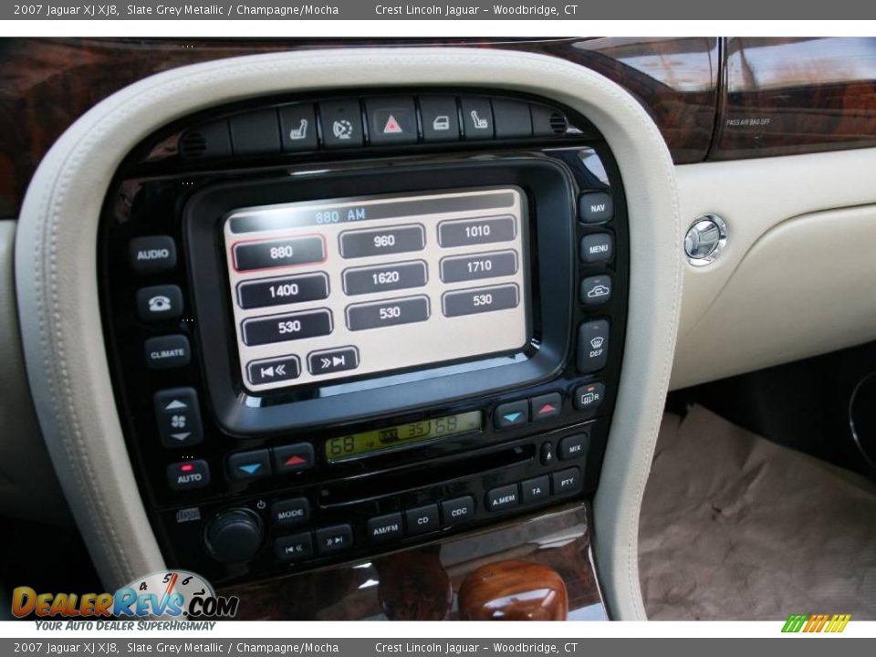 2007 Jaguar XJ XJ8 Slate Grey Metallic / Champagne/Mocha Photo #17