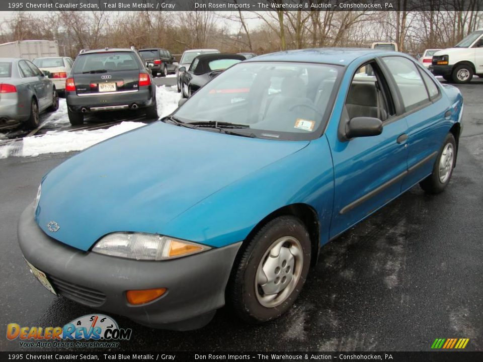 1995 Chevrolet Cavalier Sedan Teal Blue Metallic / Gray Photo #1