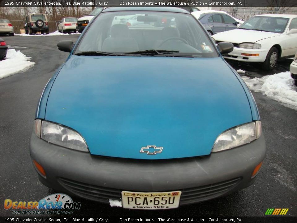 1995 Chevrolet Cavalier Sedan Teal Blue Metallic / Gray Photo #3