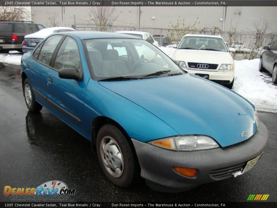 1995 Chevrolet Cavalier Sedan Teal Blue Metallic / Gray Photo #4