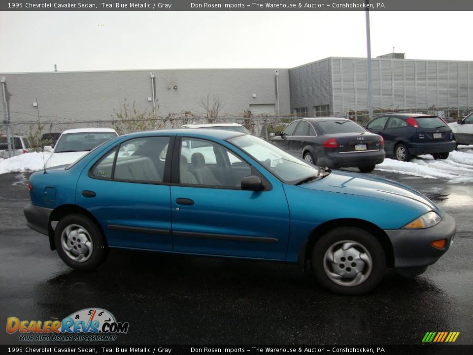 1995 Chevrolet Cavalier Sedan Teal Blue Metallic / Gray Photo #6