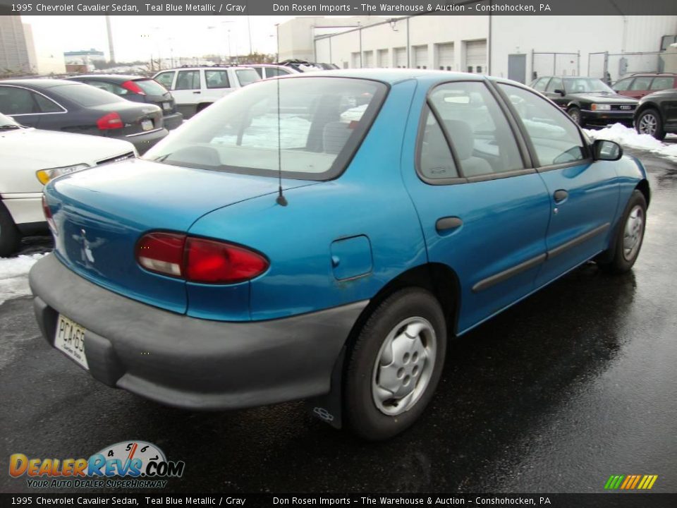 1995 Chevrolet Cavalier Sedan Teal Blue Metallic / Gray Photo #7