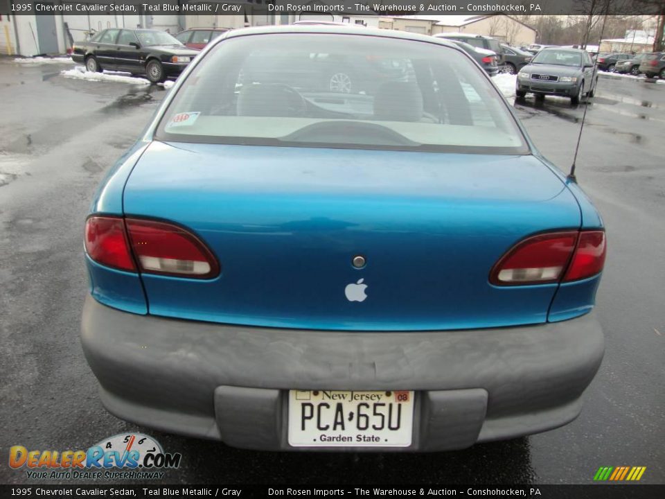 1995 Chevrolet Cavalier Sedan Teal Blue Metallic / Gray Photo #8