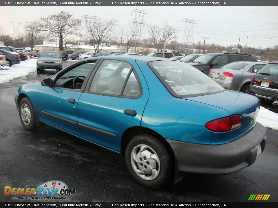 1995 Chevrolet Cavalier Sedan Teal Blue Metallic / Gray Photo #9