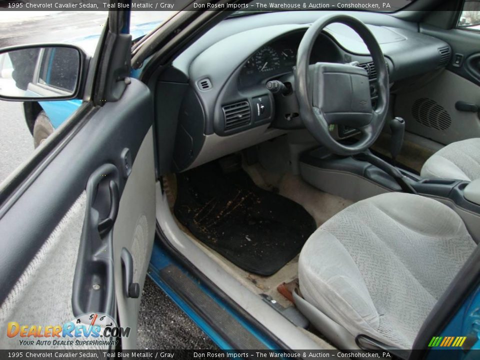 1995 Chevrolet Cavalier Sedan Teal Blue Metallic / Gray Photo #11