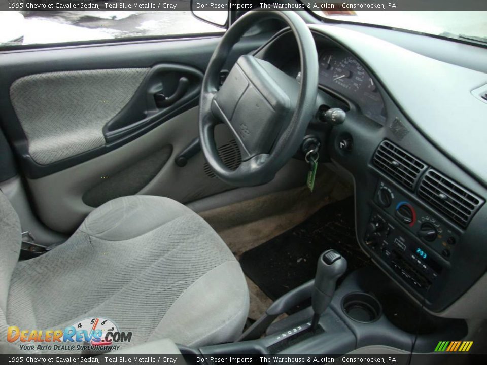 1995 Chevrolet Cavalier Sedan Teal Blue Metallic / Gray Photo #13