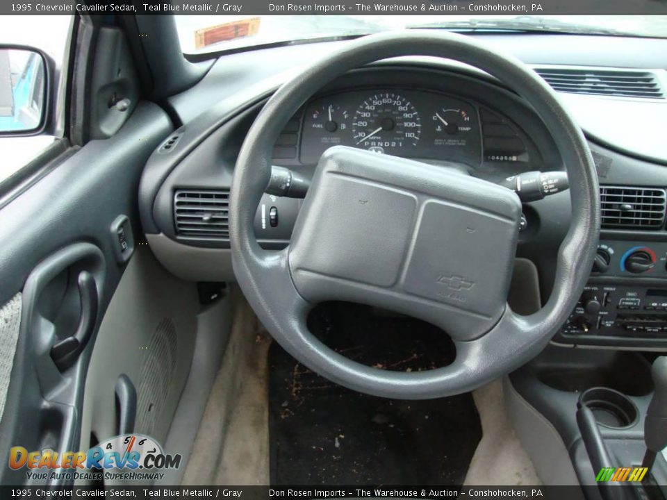 1995 Chevrolet Cavalier Sedan Teal Blue Metallic / Gray Photo #23