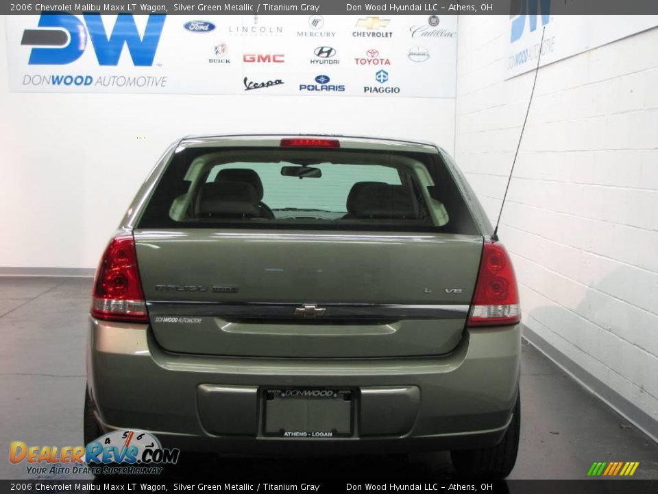 2006 Chevrolet Malibu Maxx LT Wagon Silver Green Metallic / Titanium Gray Photo #7