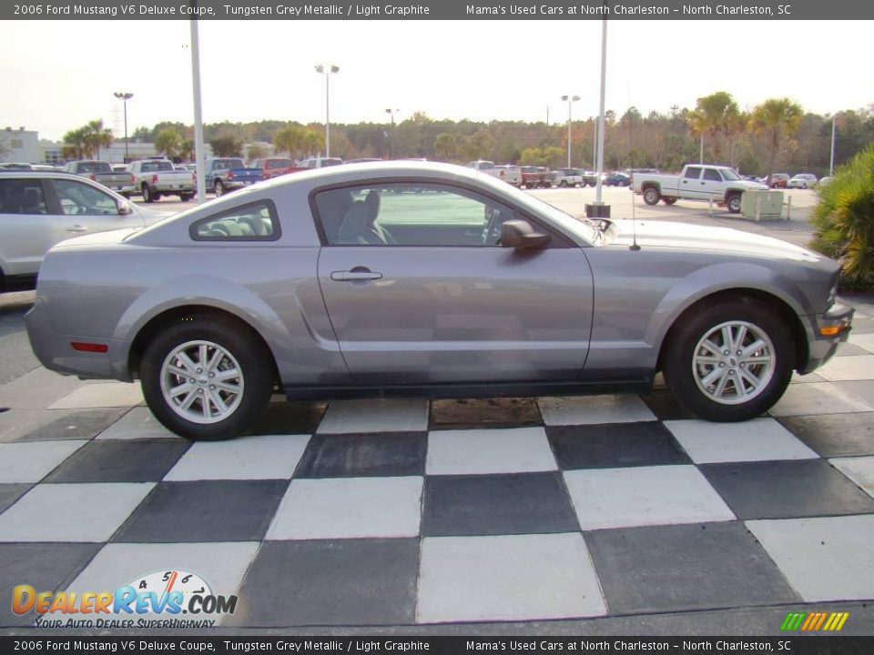 2006 Ford Mustang V6 Deluxe Coupe Tungsten Grey Metallic / Light Graphite Photo #6