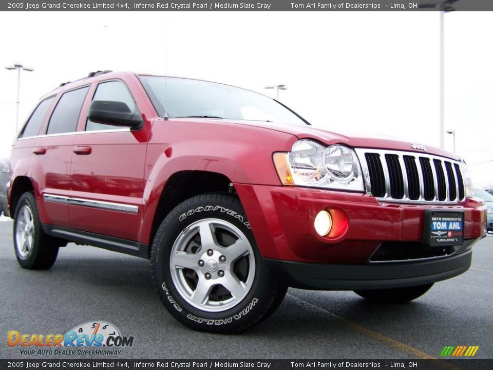 2005 Jeep Grand Cherokee Limited 4x4 Inferno Red Crystal Pearl / Medium Slate Gray Photo #1