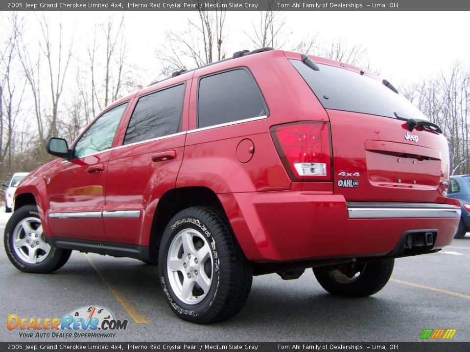 2005 Jeep Grand Cherokee Limited 4x4 Inferno Red Crystal Pearl / Medium Slate Gray Photo #4