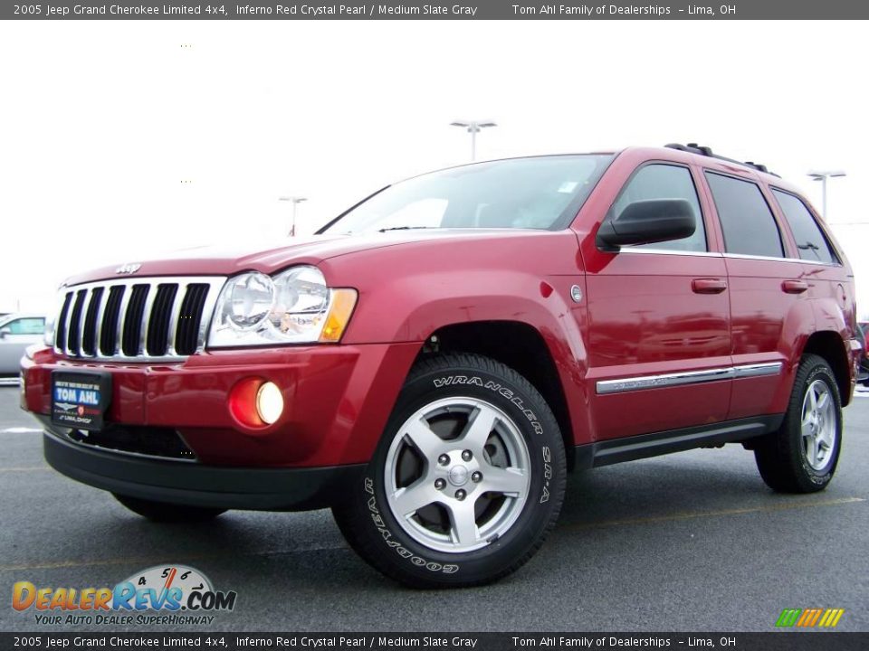 2005 Jeep Grand Cherokee Limited 4x4 Inferno Red Crystal Pearl / Medium Slate Gray Photo #5