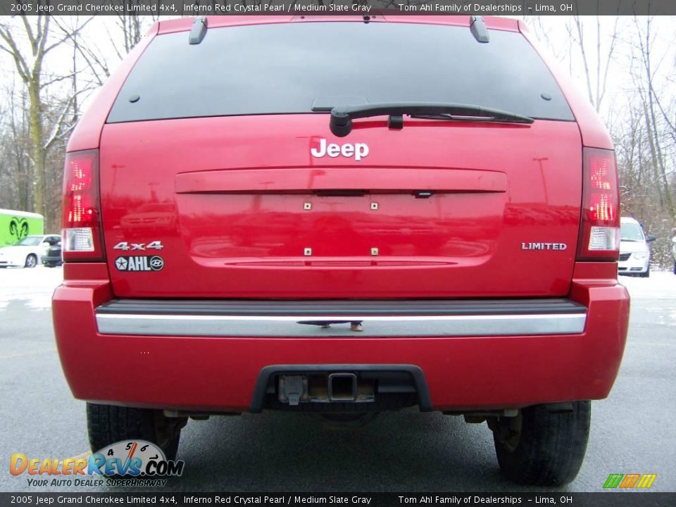 2005 Jeep Grand Cherokee Limited 4x4 Inferno Red Crystal Pearl / Medium Slate Gray Photo #6