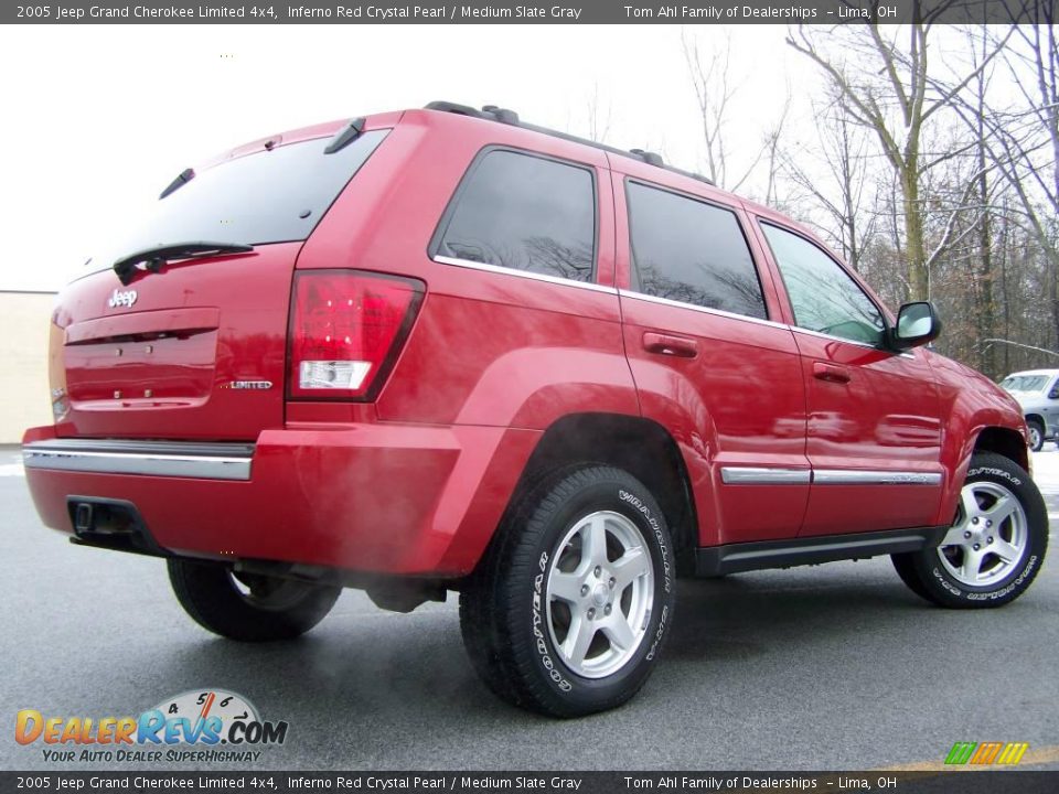 2005 Jeep Grand Cherokee Limited 4x4 Inferno Red Crystal Pearl / Medium Slate Gray Photo #7
