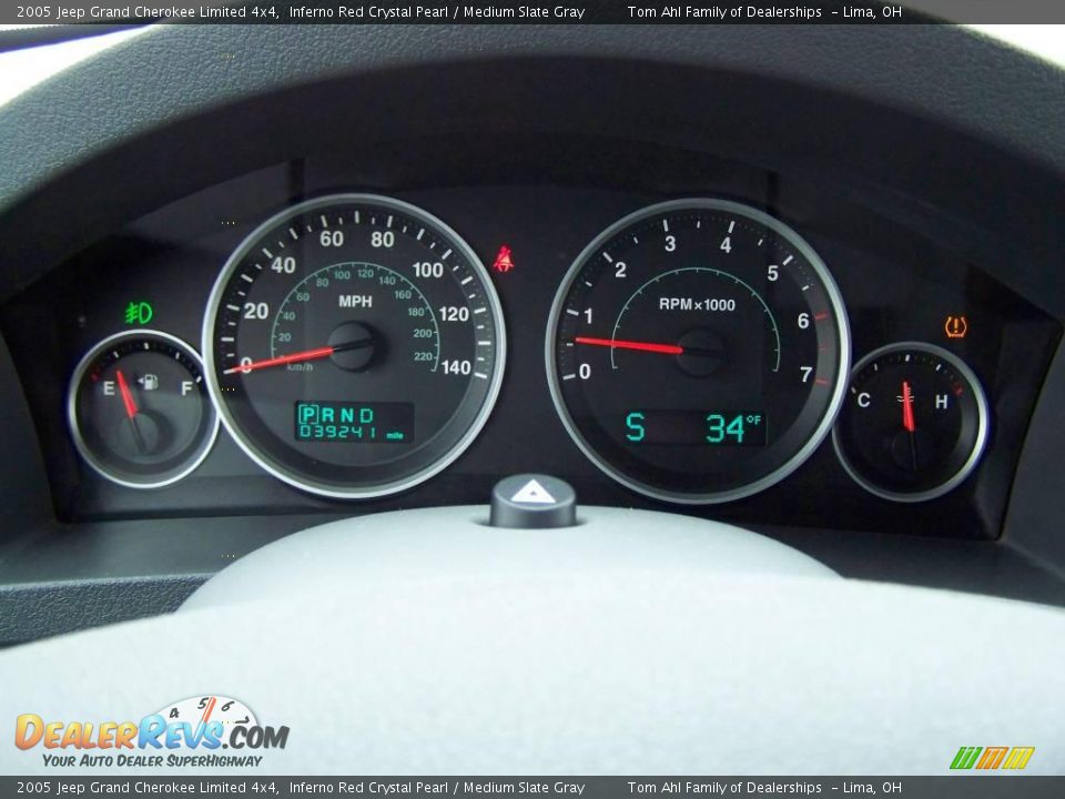 2005 Jeep Grand Cherokee Limited 4x4 Inferno Red Crystal Pearl / Medium Slate Gray Photo #19