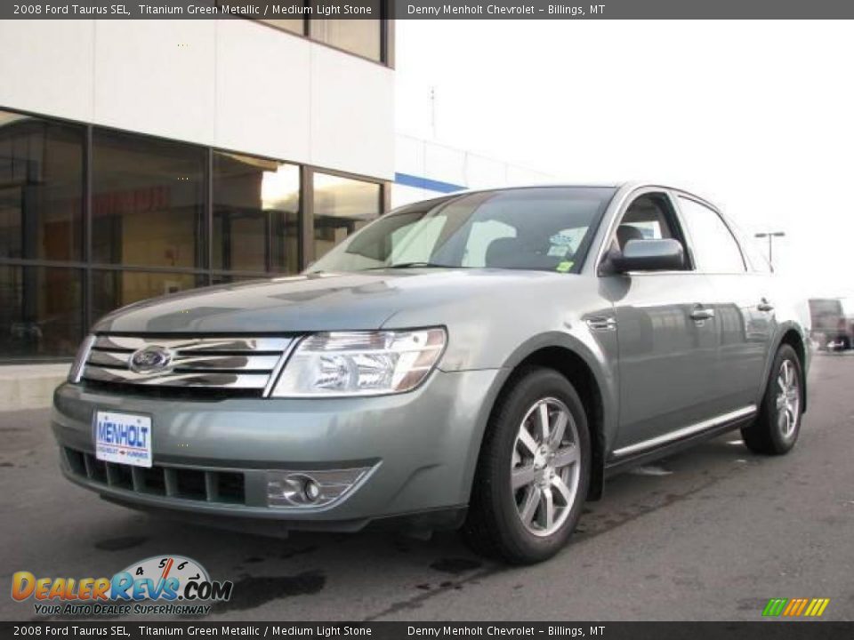 2008 Ford Taurus SEL Titanium Green Metallic / Medium Light Stone Photo #2