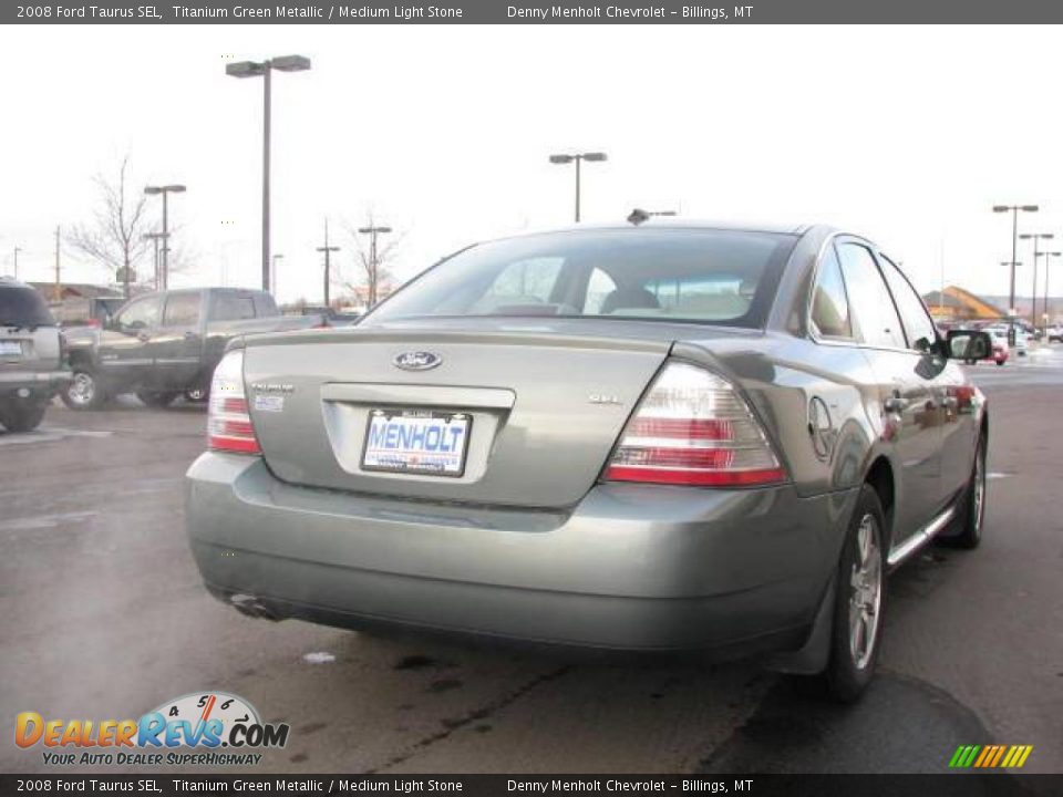 2008 Ford Taurus SEL Titanium Green Metallic / Medium Light Stone Photo #6