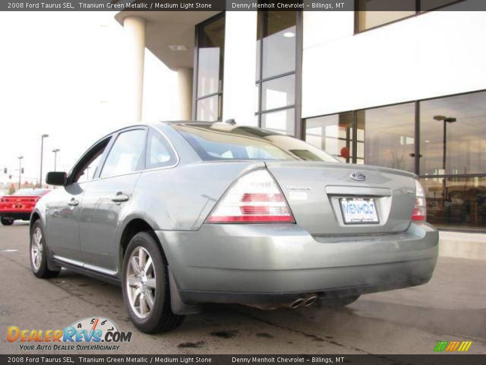 2008 Ford Taurus SEL Titanium Green Metallic / Medium Light Stone Photo #7