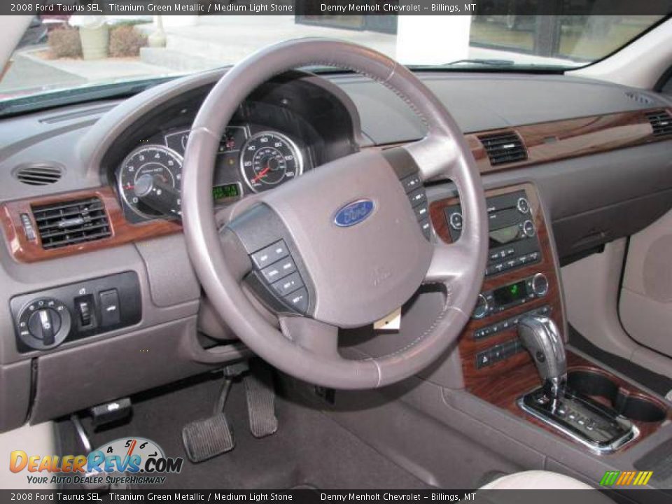 2008 Ford Taurus SEL Titanium Green Metallic / Medium Light Stone Photo #11