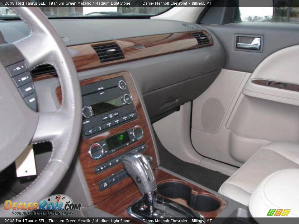 2008 Ford Taurus SEL Titanium Green Metallic / Medium Light Stone Photo #12