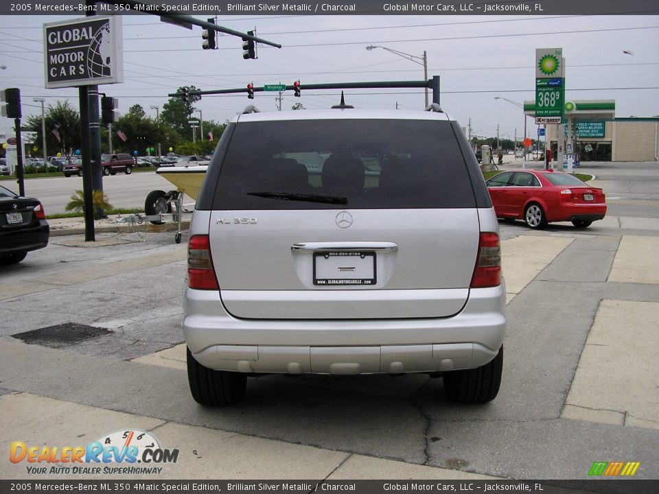 2005 Mercedes-Benz ML 350 4Matic Special Edition Brilliant Silver Metallic / Charcoal Photo #5